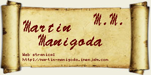 Martin Manigoda vizit kartica